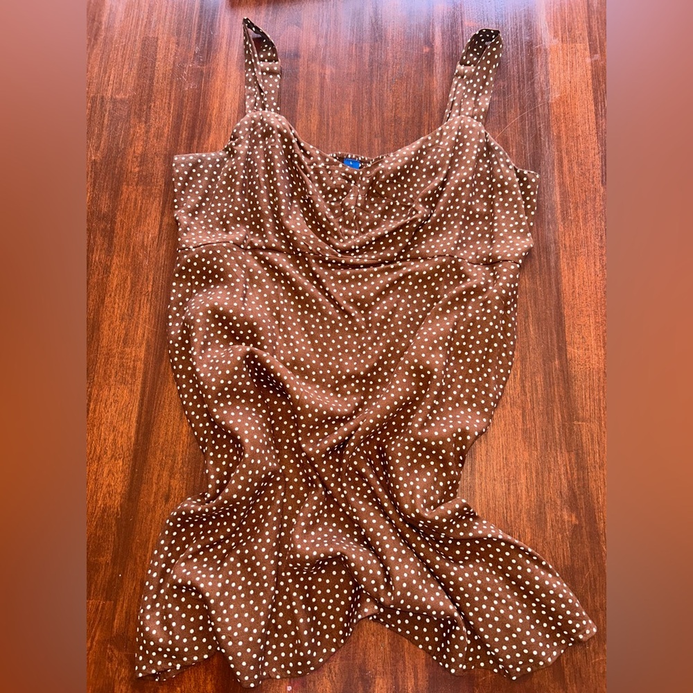 Women’s Brown Polka Dot Dress